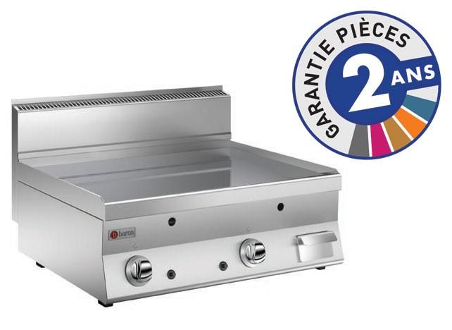 Grillade à gaz Baron - plaque lisse 44 dm² - Gamme 650 - modèle 60FTG805 - acier ou chrome dur_0