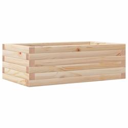 Helloshop26 - Jardinière bac lit surélevé plantes fleurs terrasse jardin 70 x 40 x 23 cm bois de pin massif marron 02_0037770 - 3000213955712_0