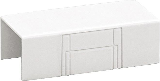Lot de 2 tés blancs pour moulure - Accessoires de finition en plastique - H. 1.8 x P. 1.8 cm_0