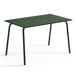 Oviala Business Table de jardin en acier 120 x 70 cm vert forêt - vert acier 113902_0