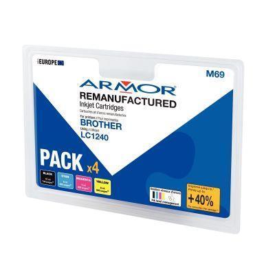 Pack de 4 cartouches d'encre compatibles Brother LC1240 - noir, cyan, magenta et jaune - Fabricant ARMOR_0