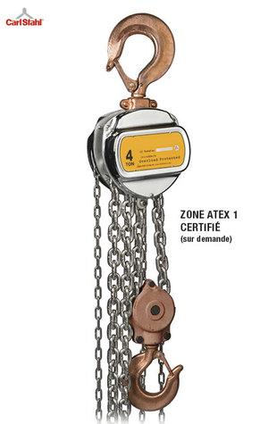 Palan manuel à chaîne anti-étincelle ATEX Corlift EX - CMU 500 kg à 20 t - Chaîne zinguée ou inox - Zone ATEX 1 et 2_0