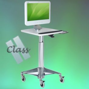 Chariot médical PC / All in One Mini Cart Plus H Class HD - Ergonomique, ajustable et hygiénique - 25,40 kg_0