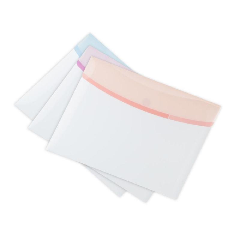 POCHETTES-ENVELOPPES TARIFOLD COLOR DREAM A4 POLYPROPYLENE ASSORTIES  - LOT DE 6
