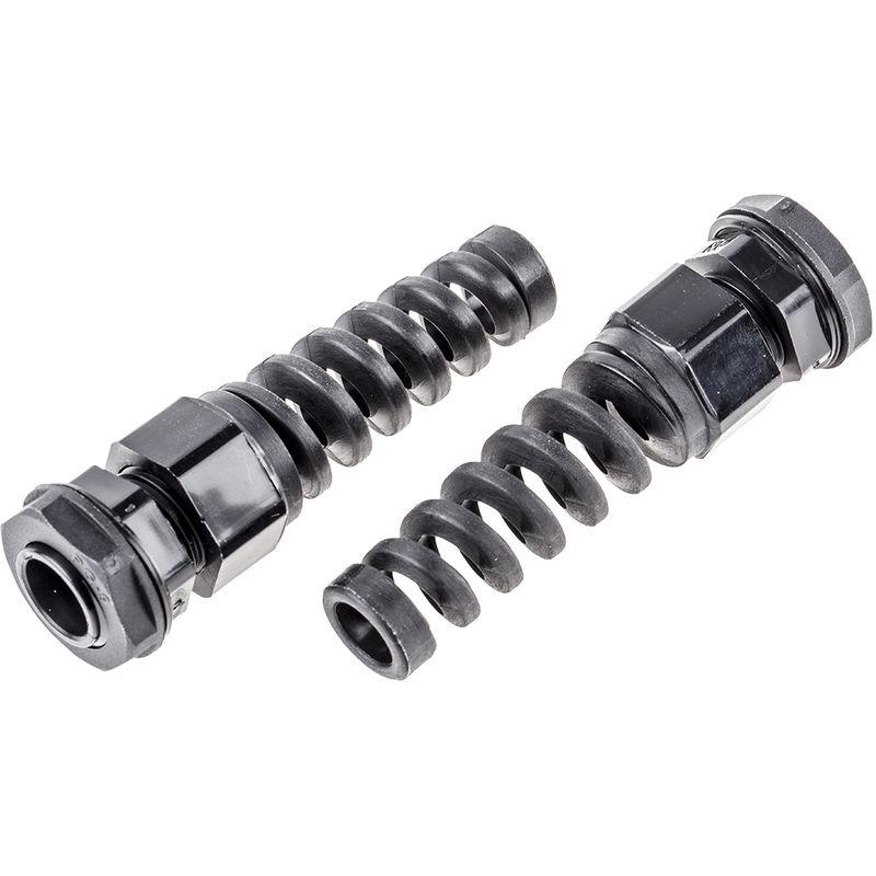 20 Bouchons De Presse-étoupe Nylon PG9 Noir - Filetage Mâle, Diamètre 15,2 Mm - Neuf Uxcell