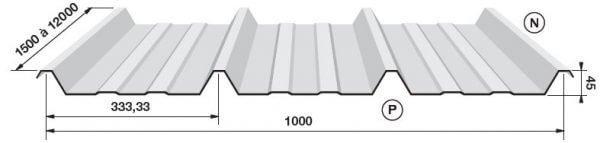 Profil utilisé couverture sèche dans les bâtiments agricoles, industriels... - 1000.40.4_0