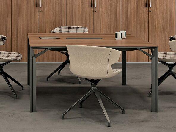 Table de réunion design 140 x 140 /160 x 160 cm_0