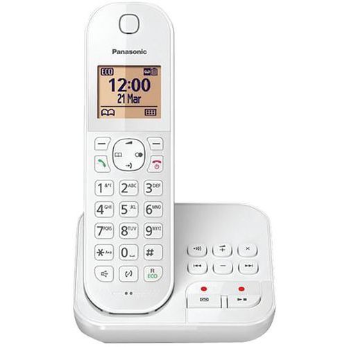 Téléphone fixe sans fil Panasonic KX-PRW120 avec répondeur (Noir