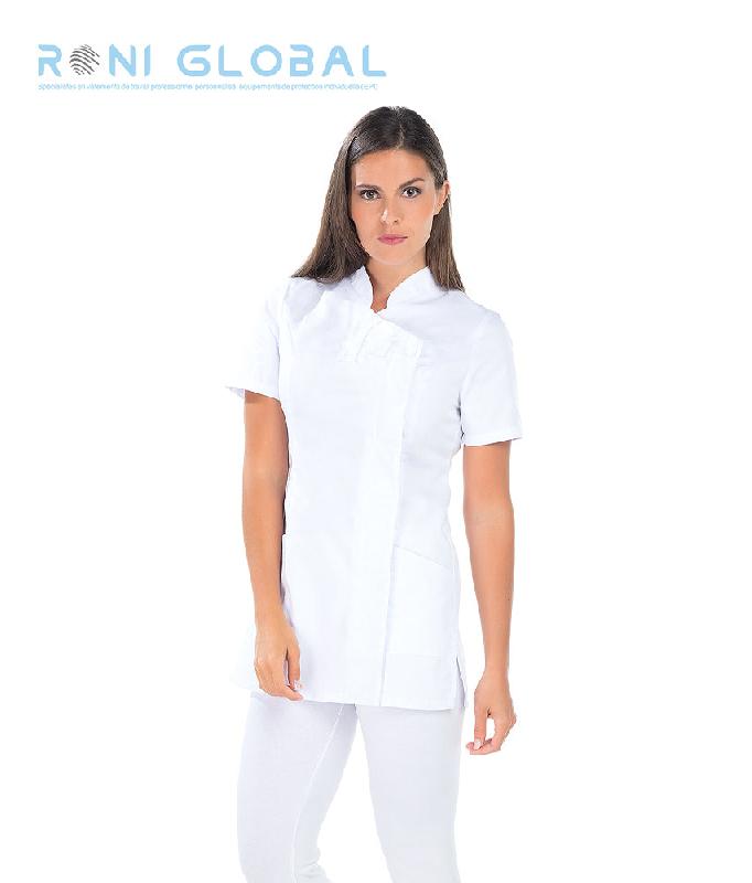 Tunique de travail femme manches courtes - coton et polyester - 2 poches - INES REMI CONFECTION - Ref: R-6125_0