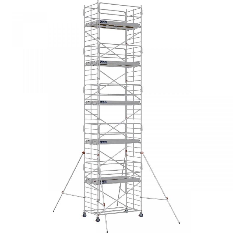 Échafaudage roulant aluminium DOCKER 150 version garde-corps EXMDS - Hauteur de travail : 11,90 m - DUARIB - 7225102_0
