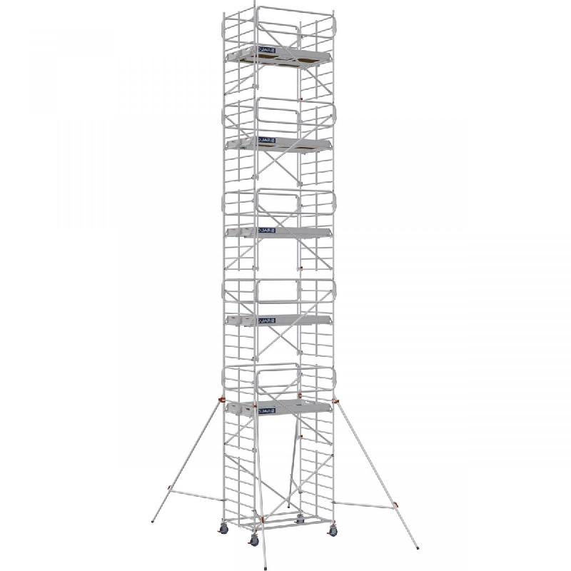 Échafaudage roulant aluminium DOCKER 150 version garde-corps EXMDS - Hauteur de travail : 12,90 m - DUARIB - 7220112_0