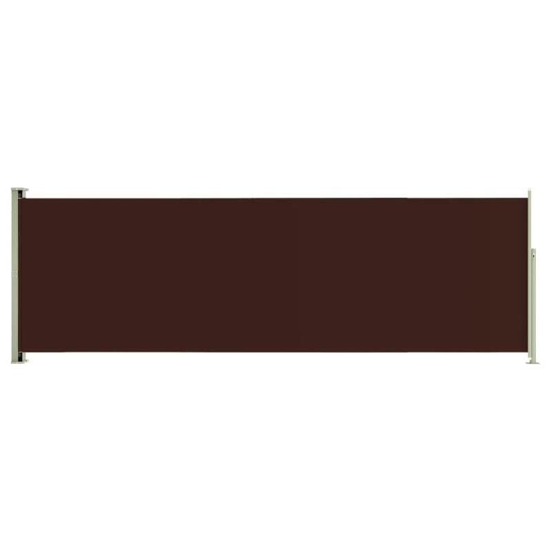 AUVENT PARAVENT STORE BRISE-VUE LATÉRAL RÉTRACTABLE DE PATIO JARDIN TERRASSE BALCON PROTECTION VISUELLE ÉCRAN 200 X 600 CM MARRON 02_0007366_0
