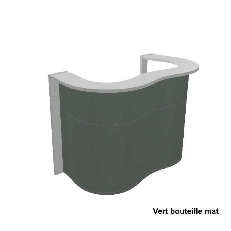 Banque d'accueil compacte WAVE - MDD - Vert bouteille mat_1