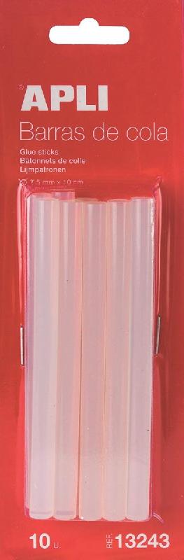 Bâtons de colle transparents Apli 7,5 mm, blister de 10 pièces - transparent papier 13243_0