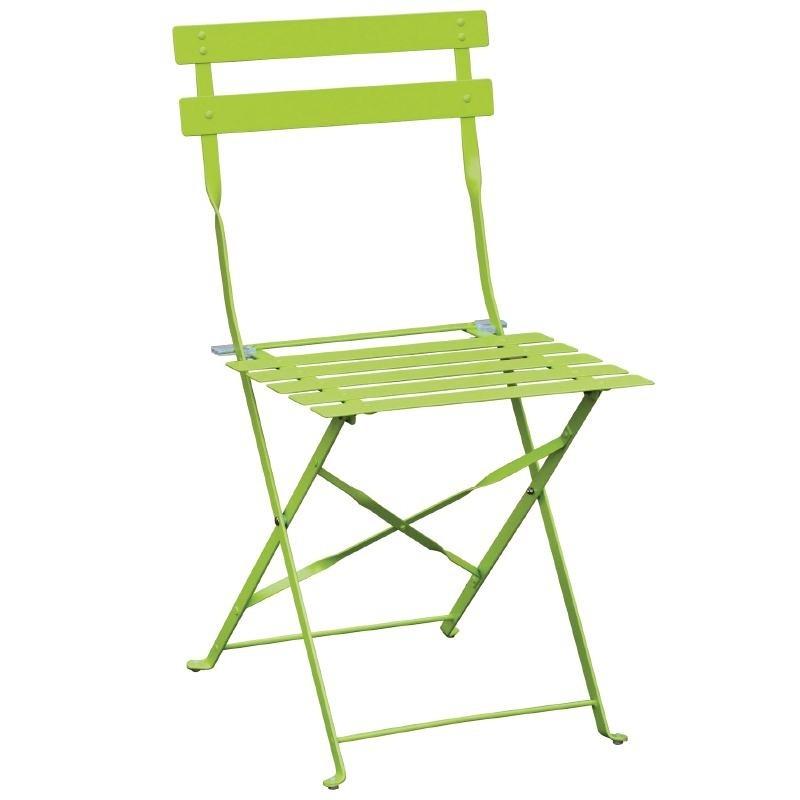 Bolero - chaises de terrasse en acier vert anis (lot de 2)_0