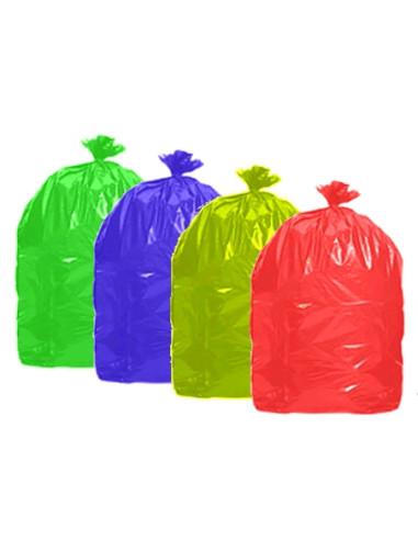 Carton de 200 sacs poubelle 110L - PE Bleu - 30 microns - 700x1070 mm - Rouleau de 25 unités_0