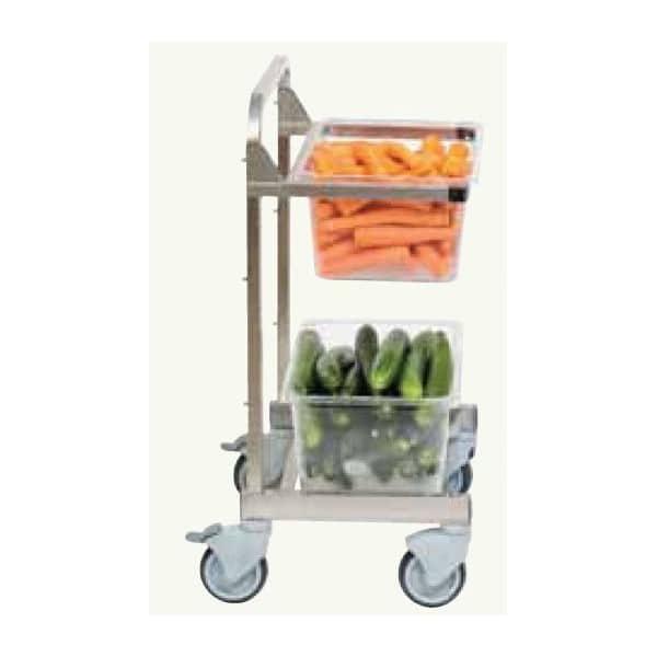 Chariot réglable 3 hauteurs GN1X1 - Normes européennes et françaises pour coupe légume nutrition fraîcheur_0