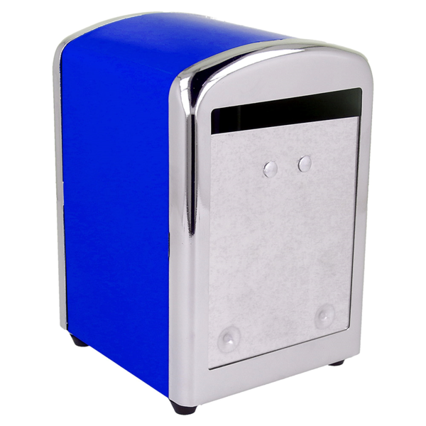 Distributeur inox pour serviettes 120x85 mm - bleu ou rouge - DSTSVTINXBL-GP01_0