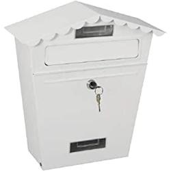 EDM Boîte aux lettres en acier blanc modèle classique - 8425998858006_0