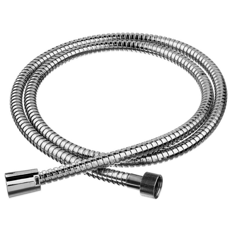 Flexible de douche en inox 150 cm argent - Paris Prix - Embouts universels et entretien facile_0
