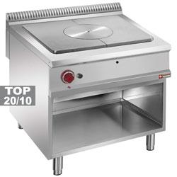 Fourneau gaz avec plaque coup de feu - Armoire ouverte GN 2/1 - Référence G9/TA8_0