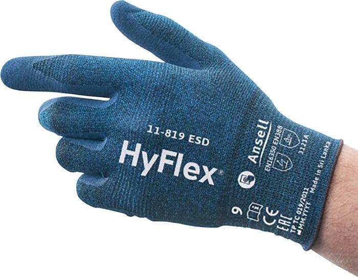 Gant HyFlex 11-819 ESD taille 8 bleu EN 388, EN 16350 catégorie EPI II EN 388, EN 16350 ANSELL_0