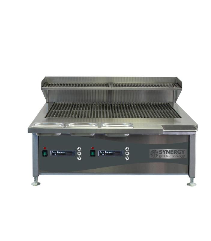 Grill à viande gaz avec deux brûleurs - 800x554 mm - ST900_0