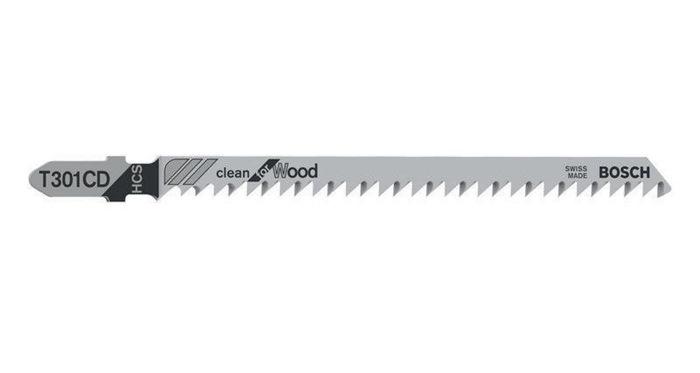 Lame de scie sauteuse T 301 CD - 117 mm - Pas de dent 3 mm - HCS - 5 pièces/carte - Compatible Bosch, DeWalt, Festool, Makita, Metabo_0