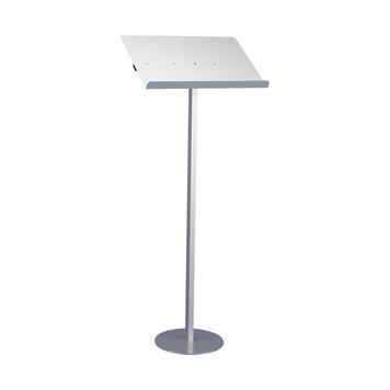 Lutrin - Pupitre avec tablette aluminium anodisé argent - Dimensions 2x format A4 - Hauteur 1100 mm_0