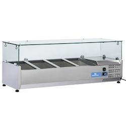 Saladette Réfrigérée 3X GN 1/3 + 1X GN 1/2 H 150 mm, +2°/+8°C - Mastro - 0651637321756_0