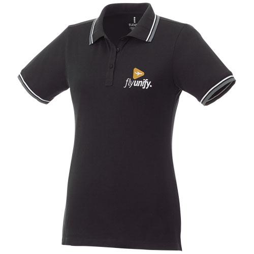 Polo tipping manches courtes femme Fairfield 38103992 - 100% coton - Maille piquée 180 g/m²_0