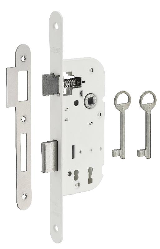 Serrure encastrable pour porte intérieure - 2 tours - 1 clé - THIRARD - acier époxy ou zinguée_0