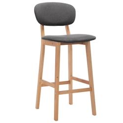 VidaXL Tabourets De Bar Lot De 2 Gris Foncé Tissu - gris 289368_0