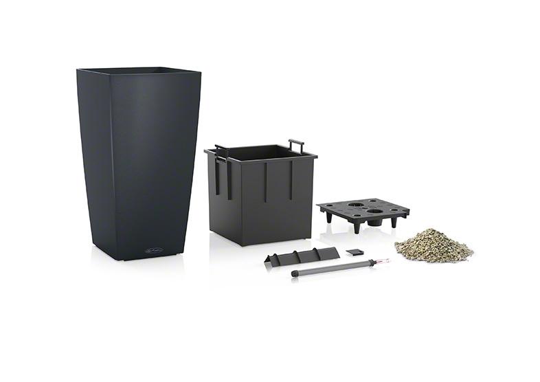 LECHUZA 13150 CUBICO COLOR 40 - Kit complet bac à fleurs blanc - Intérieur & extérieur, système d'arrosage inclus_0
