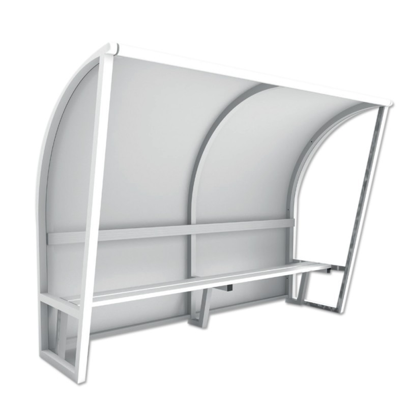 Abris de touche monobloc en aluminium - blanc - Click for Foot TG500150/ABCOTV2C - 1,50m à 7,50m_0