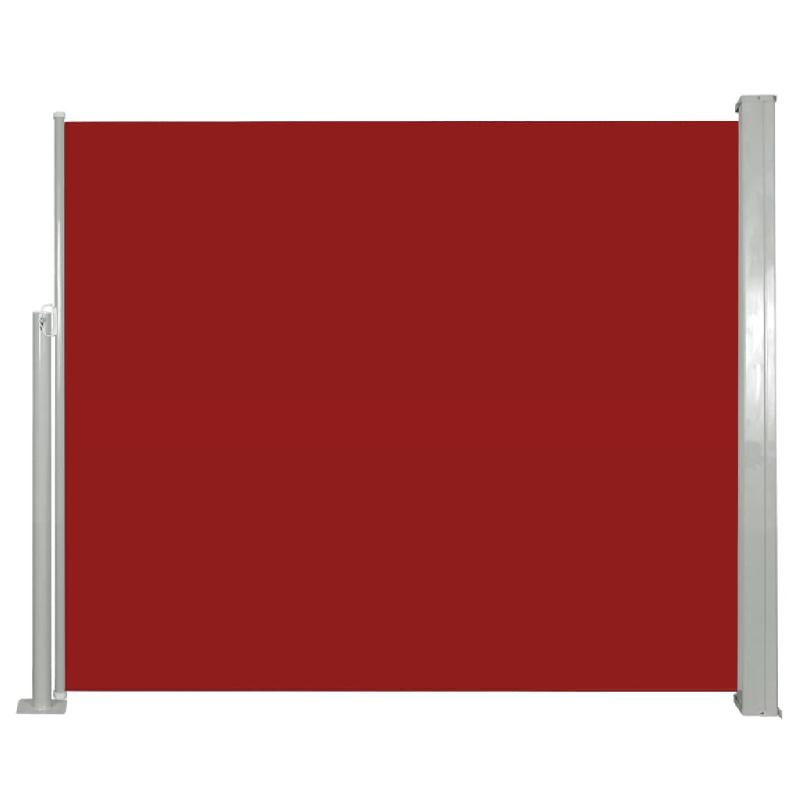 AUVENT PARAVENT STORE BRISE-VUE LATÉRAL RÉTRACTABLE DE PATIO JARDIN TERRASSE BALCON PROTECTION VISUELLE ÉCRAN 120 X 300 CM ROUGE 02_0007086_0