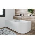Baignoire d'angle Caracas 184 x 84 cm - autoportante en acrylique isolant avec double paroi renforcée_0