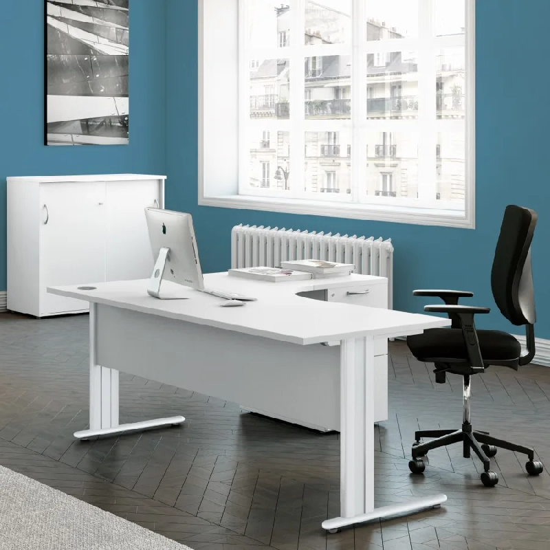 Bureau compact avec caisson ESSENTIEL_0