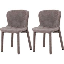 Chaise en tissus bouclette Astoria marron Venture Home - marron 3700866378196_0
