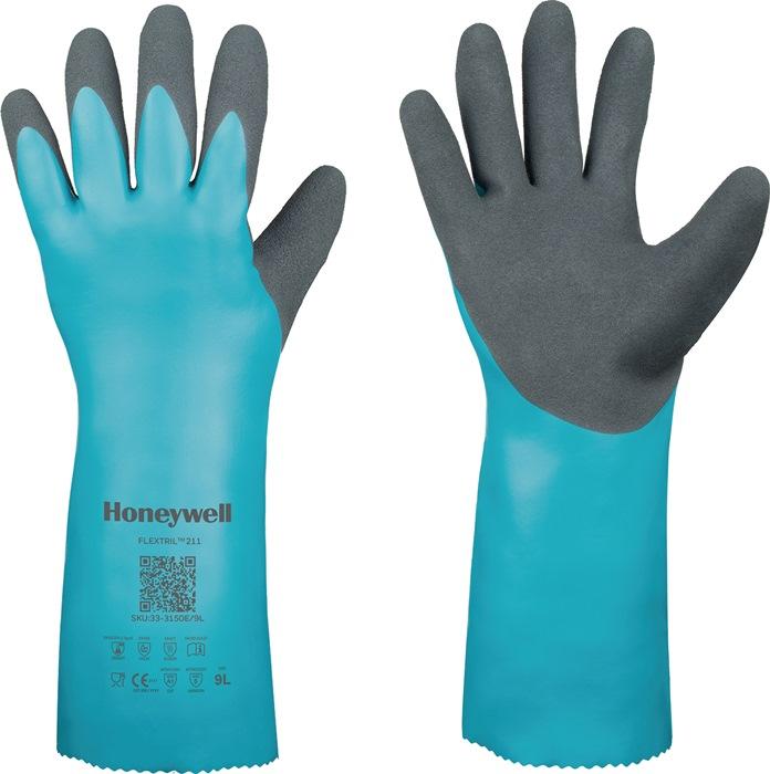 Gants de protection chimique FLEXTRIL™ 211 - Taille 10 - EN 388, EN 374, EN 407 - Catégorie III - Honeywell_0