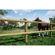 Clôture bois stallion pour chevaux - horse stop - 2 demi-lices, 1m50 - ref. Bs14225-2_0