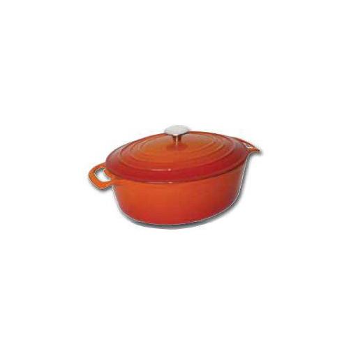 COCOTTE OVALE ORANGE EN FONTE VOGUE PROFESSIONNELLE - 243 X 295 X 165 MM