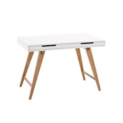 Décoshop26 - Bureau table ordinateur style scandinave avec tiroirs 110 cm de longueur BUR10199 - 3000290366616_0