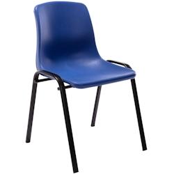 Décoshop26 - Chaise visiteur empilable salle d'attente en plastique bleu et métal 10_0003731 - bleu 3000251738162_0