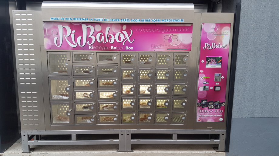 Distributeurs automatiques de produits fermiers à casiers - monnayeur, lecteur de billets, CB, CB sans contact - inox et plexiglas - Filbing Distribution_1