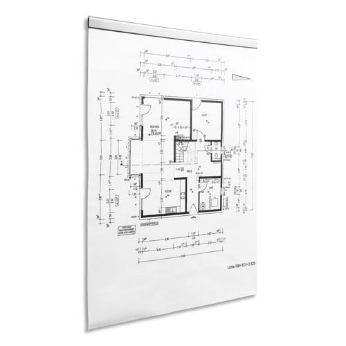 Durafix - Sachet de 5 barres d'affichage adhésives argentées - Format 29,7x1,7 cm pour documents A4/A3_0
