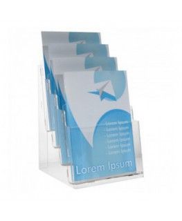 E-105 PD-A4 - Porte-brochure Designplex - 4 compartiments A4 - Profondeur 23 cm_0