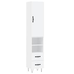 Helloshop26 - Buffet bahut commode armoire meuble de rangement organisateur cuisine salle de séjour salon haut 34,5 x 34 x 180 cm 02_0032345 - 300021_0