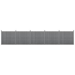 Helloshop26 - kit de 5 clôtures barrière brise vue brise vent bois composite (WPC) gris 185 x 932 cm 03_0006591 - 3001821247763_0
