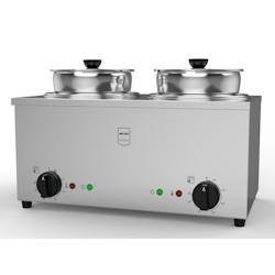 METRO PROFESSIONAL Double Bain-Marie GHP2007, 31.5 x 52.5 x 30 cm, Acier inoxydable, 2 x 3.5 L, 2 x 150 W, argenté - inox 4337255250925_0